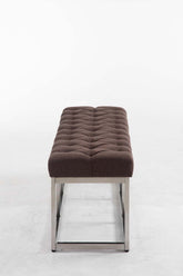 TPFLiving Sitzbank Amor Stoff - Gestell Edelstahl matt gebürstet - 120